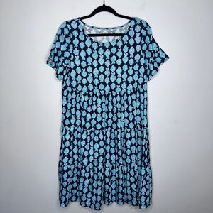 Lilly Pulitzer Womens Jodee Swing Dress Low Tide Any Fin For You Size Small
